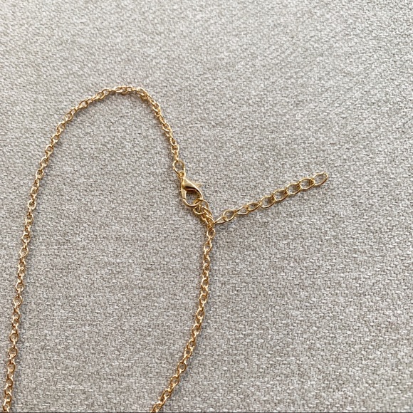 Pink Druzy Moon Necklace - Picture 3 of 3